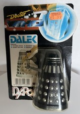 1987 Dapol Doctor Who Dalek action figure Silver/Black on card READ NOS
