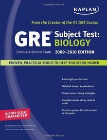 Kaplan GRE Exam Subject Test: Biology 2009-2010 Edition ... | Buch | Zustand gut