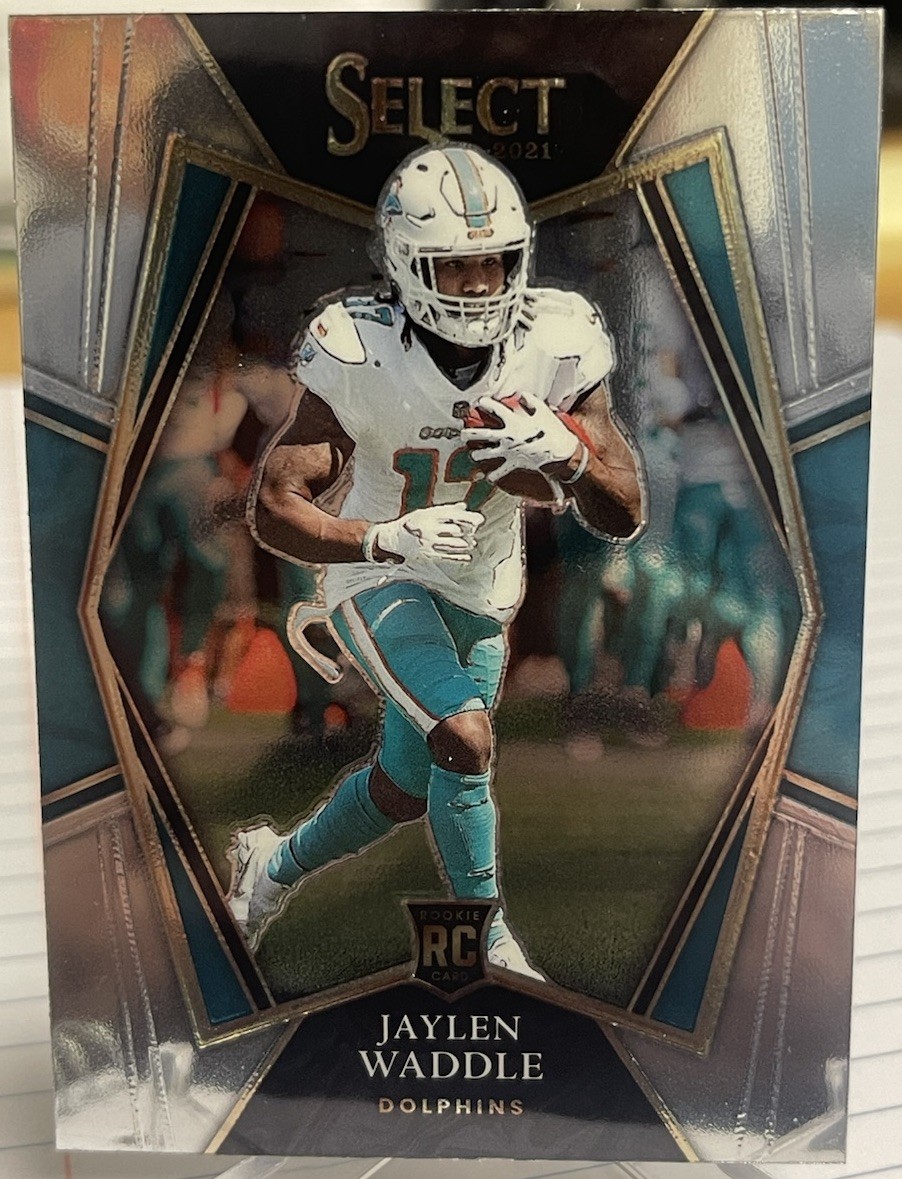 2021 Select Jaylen Waddle Premier Level Rookie Card RC #148 Dolphins 