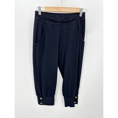 Sweaty Betty Womens Black Cropped Capri Leggings Size XS Yoga Workout Pockets