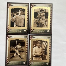 1994 Guyana Babe Ruth Sultan of Swat Stamp Cards Promotional #1,3,8,10