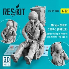 ResKit RSF32-0009 - 1:32 Mirage 2000C, 2000-5 (GREECE) pilot sitting in ejection