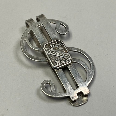 #ad VTG Rare Sterling Silver Ford Parts Merit Club Money Clip amp; Badge Employee Award $149.95