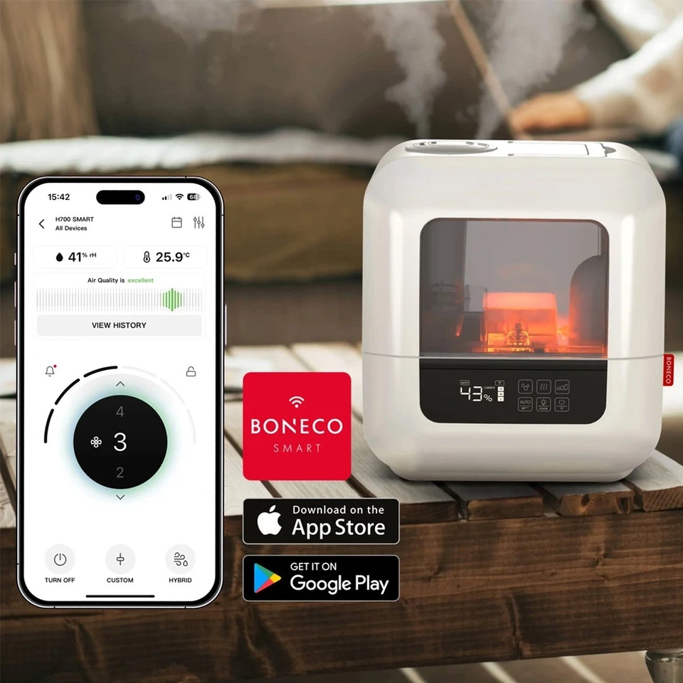 Boneco U700 Smart Ultrasonic Humidifier – WiFi, Quiet, Large Room, High Output