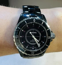 Chanel J12 Black Ceramic 38MM Ruby Dial Automatic Watch H1635