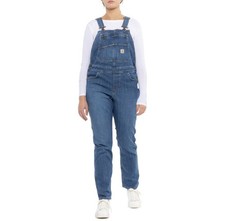 Carhartt Rugged Flex Relaxed Fit Denim Bib Overalls Women's Medium 8-10 106002