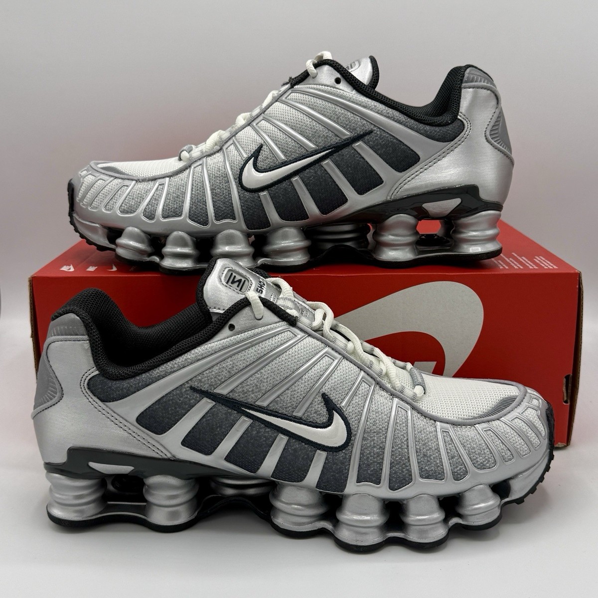 Nike Shox TL Metallic Silver White PRINT Sneakers Retro OG IH4466