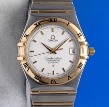 Mens Omega Constellation 18K Gold & SS Automatic Chronometer Watch - 1202.30