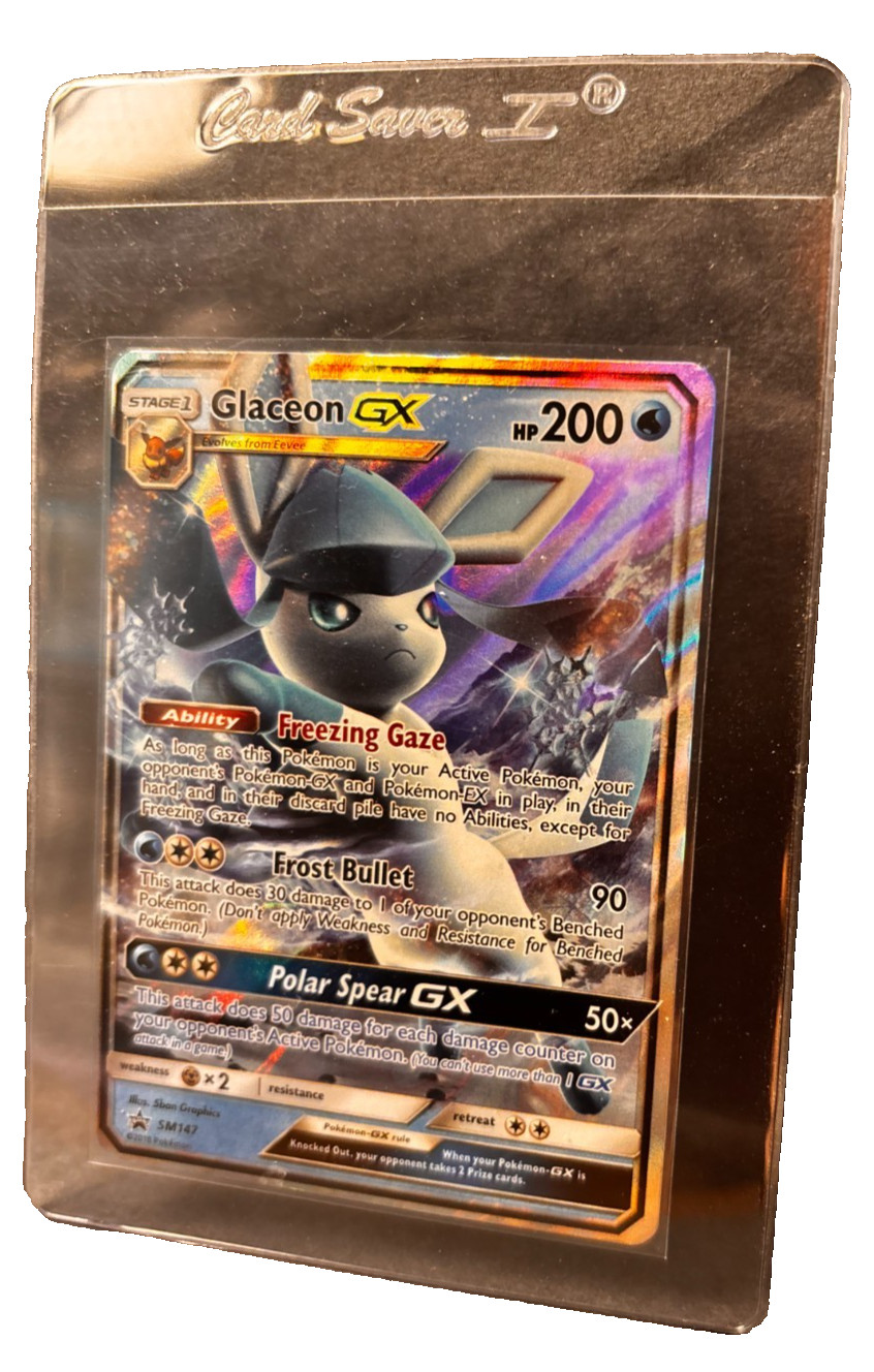 Glaceon GX SM147 Sm Holo Pokemon Card NEAR MINT