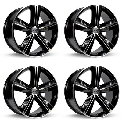 Set of 4 18in Black Alloy Wheel Rims for 2005+ Eagle, RTXE517 18x7.5 5x114.3 ET4