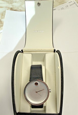 Movado Edge Museum Mo.02.1.14.6185 Stainless Steel  Watch With Movado Box