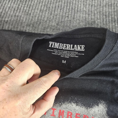 Justin Timberlake Man Of The Woods Shirt Mens Medium Black Tour Tee Concert Band - Picture 3 of 10