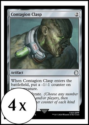 MTG - 4 x Contagion Clasp - Playset 4x x4 - Universes Beyond: Fallout