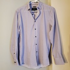Awearness Kenneth Cole M Slim Fit Long Sleeve Non Iron Button Down Dress Shirt