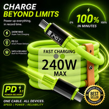 240W USB C to USB C Fast Charging Cable PD 3.1 Type C Charger Cord Fast Data