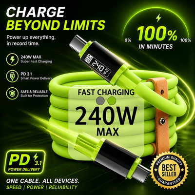 240W USB C to USB C Fast Charging Cable PD 3.1 Type C Charger Cord Fast Data
