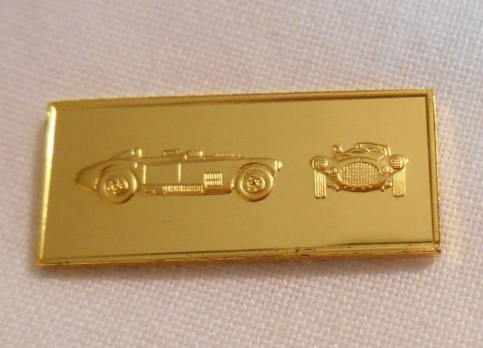 1952 Cunningham C4R 24k Gold on Sterling Silver 2g Bar 7/8" Ingot US Le Mans Car