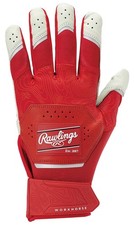 Rawlings 2025 Workhorse Batting Gloves, Ambidextrous, Wh25Bg, Red, Usa Size Sma 