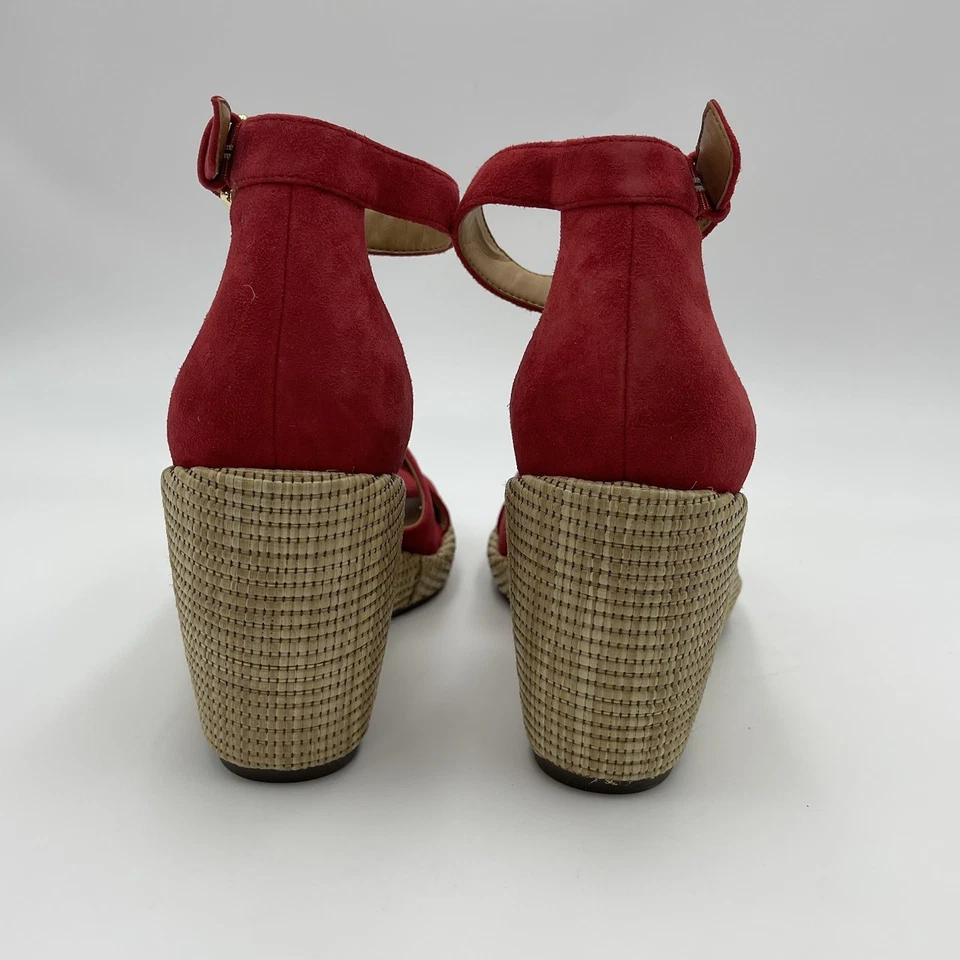 Alpargata Vionic Marina cuñas gamuza roja para mujer talla 9-UE 40-Reino Unido 6,5-precio de venta sugerido por el fabricante 239 USD Foto 2 de 4