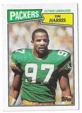 1987 Topps Football Tim Harris Rookie Card #358 Green Bay Packers RC. rookie card picture