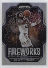 2023-24 Panini Prizm Draft Picks Fireworks Silver Prizm Cam Whitmore #8 fm0