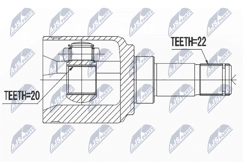 JOINT KIT DRIVE SHAFT NPW-FT-061 FOR FIAT LANCIA 312A6.000/A4.000 1.0L 2cyl 1.0L - Image 5