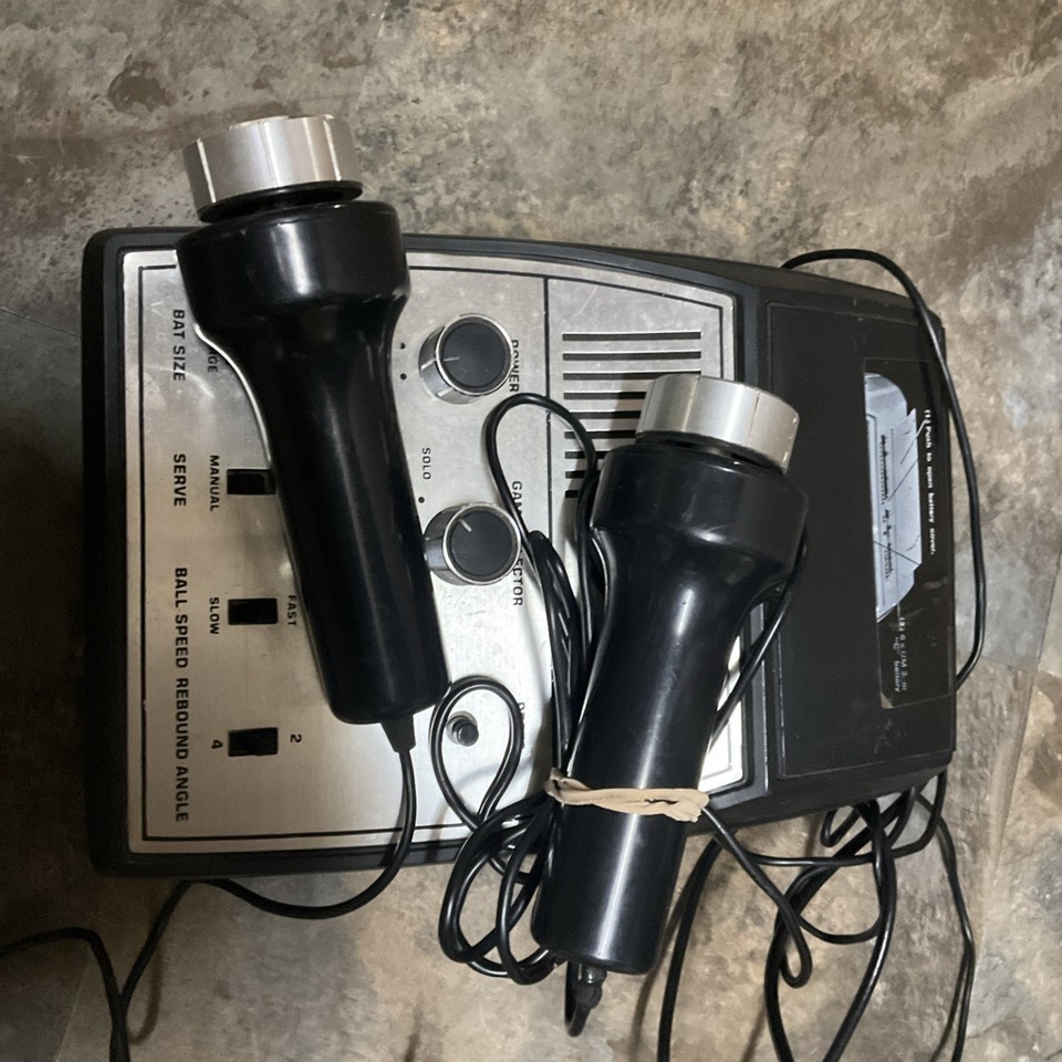A late-70s Tele-Match TV game console — an incredibly obscure pre-Atari artifact that's a genuine conversation piece.