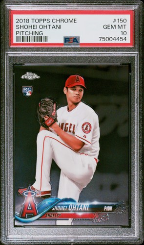 2018 Topps Chrome Rookie #150 Shohei Ohtani PSA 10 GEM MINT Dodgers Japan