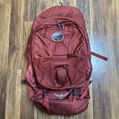 OSPREY FARPOINT 55 MEN'S TRAVEL BACKPACK JASPER RED, W/ Detachable Daypack!