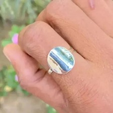 Solid 925 Sterling Silver Statement Unique Handmade Woman Jewelry Ring All Size