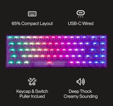 Higround Amethyst WF Free Mechanical USB-C Wired Gaming Keyboard 7