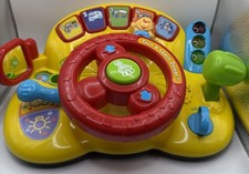 VTech Turn Learn Driver Steering Wheel Activity Toy Lights Sounds - Tested