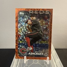 2024 Topps #652 Graham Ashcraft Orange Crackle Foil #/299 Cincinnati Reds