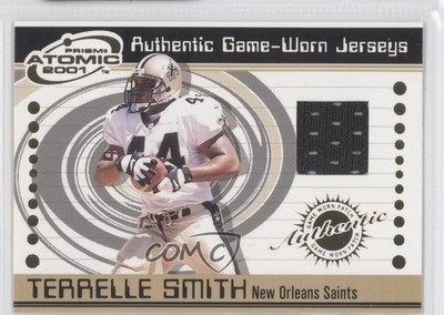 2001 Pacific Prism Atomic Authentic Game-Worn Jerseys Terrelle Smith #50 0f8