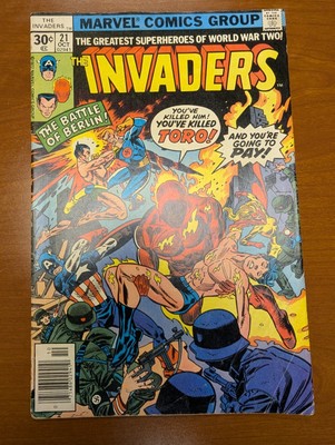 The Invaders #21 - Oct. 1977 -Solid VG/+ Smooth Cover - Frank Robbins art! 
