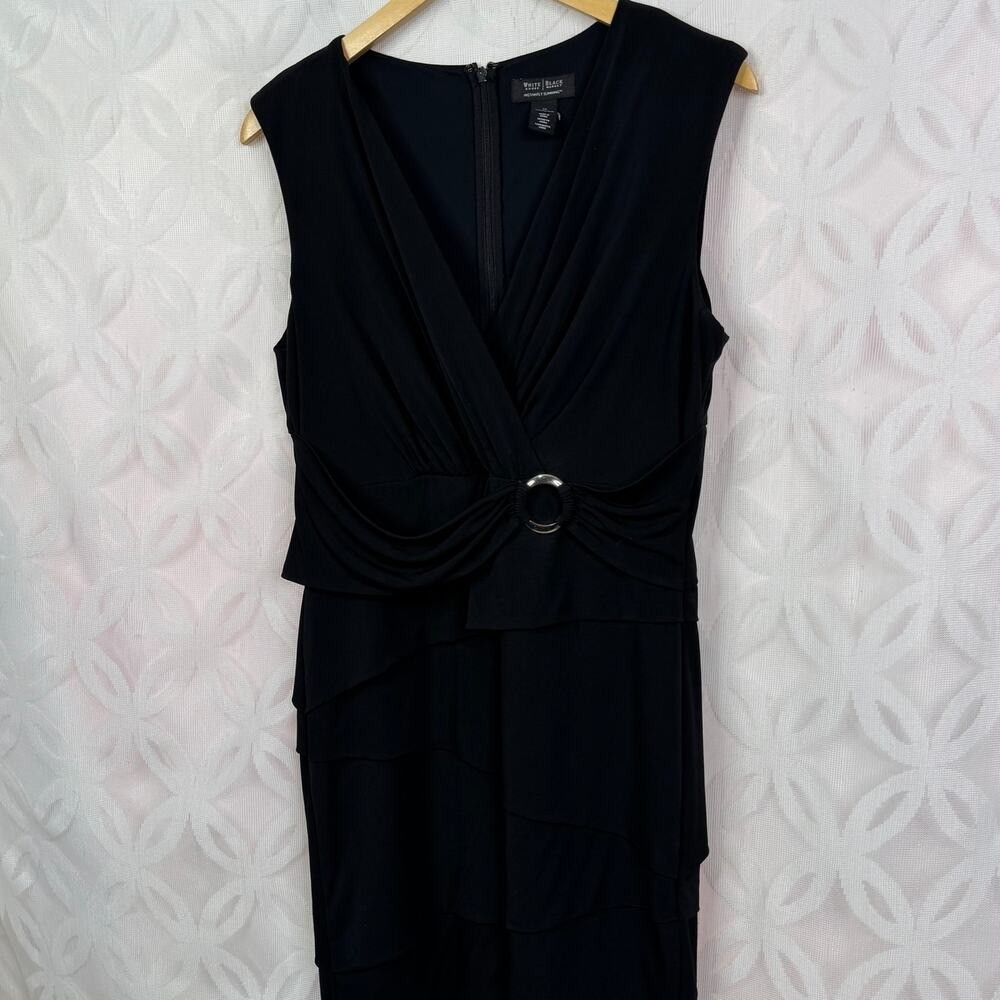White House Black Market Instantly Slimming Black Sleeveless Dress Size 14