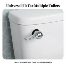 Side-Mount Single Push Flusher silver-toned Finish Toilet cistern Component for