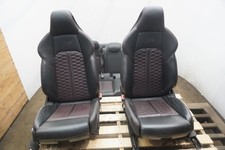 Set Front Rear Driver Passenger Seat Black Leather Red Stitch Oem Audi Rs5 2019
