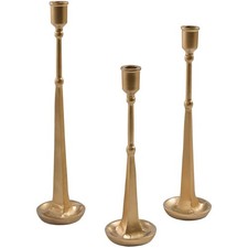 Patricia Heaton Home Golden Candlesticks Set of 3