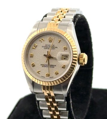 26mm Rolex Ladies Datejust 69173 Two-Tone 18k & Stainless Steel Swiss Wristwatch