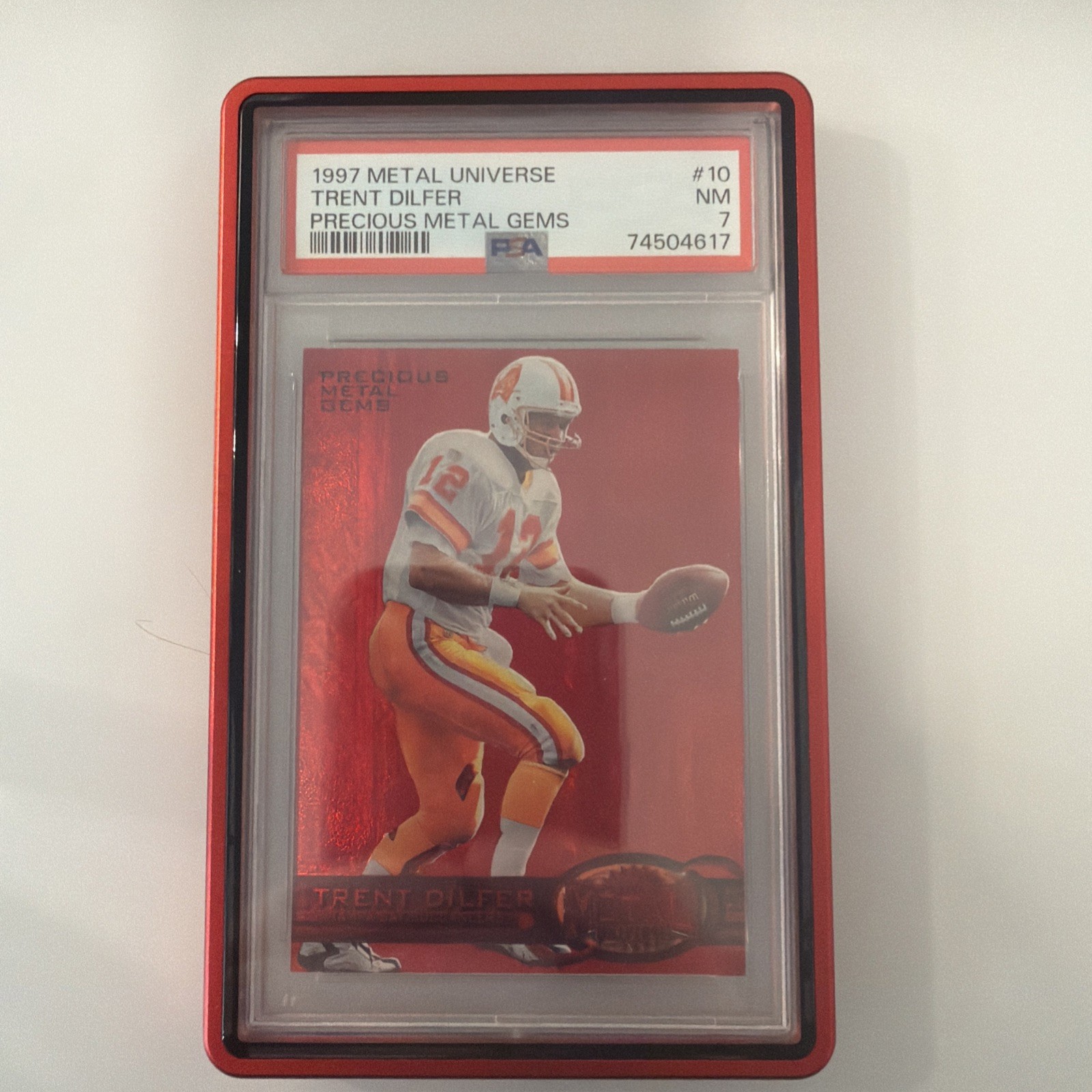 1997 Skybox Metal Universe - Trent Dilfer #10 Precious Metal Gems Red /150