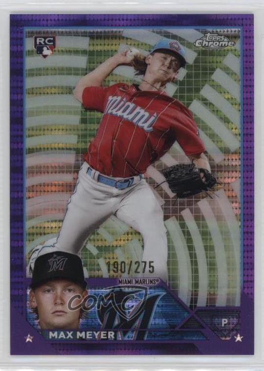 2023 Topps Chrome Purple Sonar Refractor 190/275 Max Meyer #104 0z6b