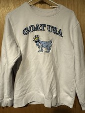 The Goat USA Size Medium White Crewneck Sweatshirt