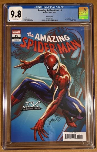 AMAZING SPIDER-MAN 10 CGC 9.8 CAMPBELL VARIANT COVER. (2025)
