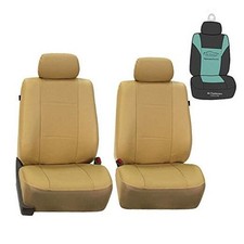 Car Seat Covers Deluxe Leatherette Automotive Seat Covers Front Set Beige