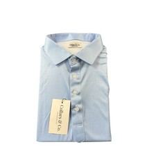 Collars  Co. Blue White Houndstooth Dress Collar Polo Size Large NWT