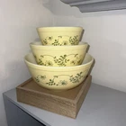 Pyrex Vintage "Shenandoah" Nesting Mixing Bowl Set Of 3 Excellent 401, 402, 403