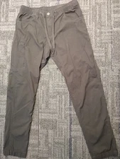 BYLT WEEKENDER Men's Large Black Drawstring Ripstop Cargo Pocket Stretch Pants