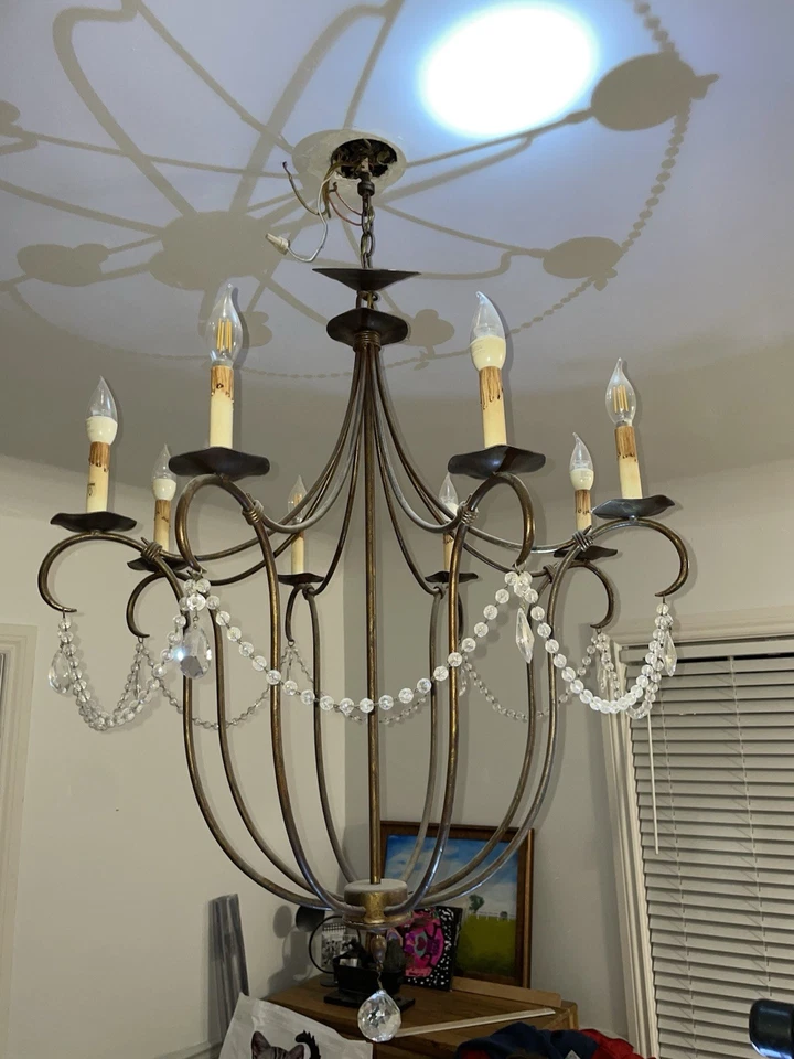 Люстра Currey & Company No 9881 Crystal 8 Light Rhine Gold большая - Изображение 2 из 4