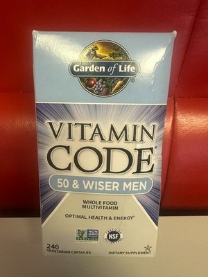 Garden of Life Vitamin Code 50 & Wiser for Men Multivitamin 240ct BB05/26